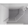Mexen Exo-R fünfeckige Duschkabine, schwingbar 90 x 80 cm, transparent, Chrom - 812-090-080-01-00