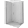 Mexen Exo fünfeckige Duschkabine mit Drehtür 90 x 80 cm, transparent, chrom - 812-090-080-01-00