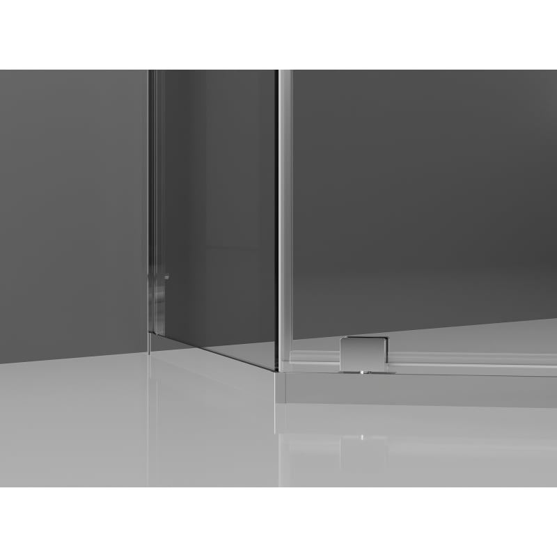 Mexen Exo fünfeckige Duschecke, schwenkbar 100 x 80 cm, transparent, Chrom - 812-100-080-01-00