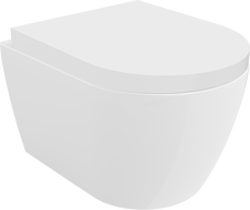 Mexen Carmen wandhängende WC-Schüssel Rimless mit langsam schließendem, hartem Deckel, Duroplast, glänzend weiß - 30880200