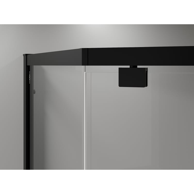 Mexen Exo fünfeckige Duschecke 90 x 80 cm, transparent, schwarz - 812-090-080-70-00