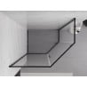 Mexen Exo fünfeckige Duschecke 90 x 80 cm, transparent, schwarz - 812-090-080-70-00