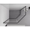 Mexen Exo Fünfeck-Duschkabine mit Klapptür 100 x 90 cm, transparent, schwarz - 812-100-090-70-00