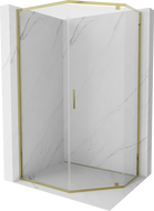 Mexen Exo Fünfeck-Duschkabine schwenkbar 100 x 80 cm, transparent, gold - 812-100-080-50-00