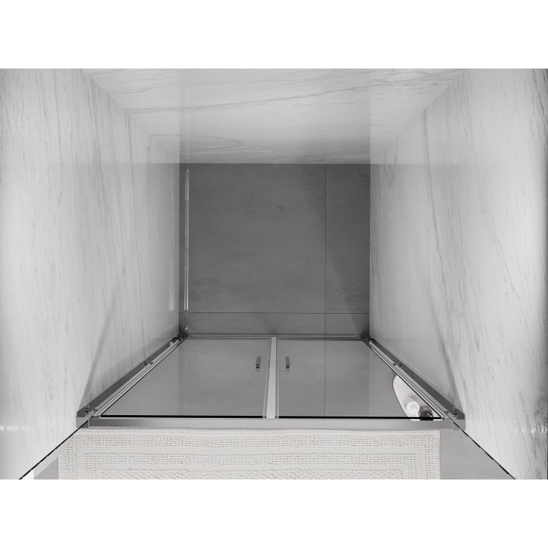 Mexen Exo zweiteilige Duschflügeltüren 110 cm, transparent, Chrom - 814-110-000-01-00