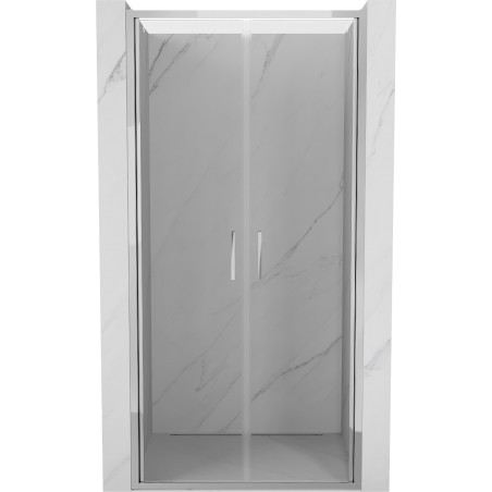 Mexen Exo doppelflügelige Duschabtrennung 120 cm, transparent, Chrom - 814-120-000-01-00