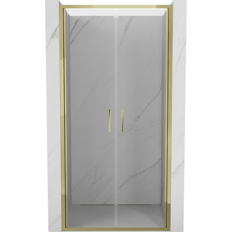 Mexen Exo-B Duo doppelflügelige Duschtür 110 cm, transparent, gold - 814-110-000-50-00