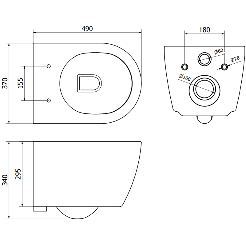 Mexen Carmen WC-Schüssel Rimless mit Slim-Absenkautomatik aus Duroplast, weiß glänzend - 30880100