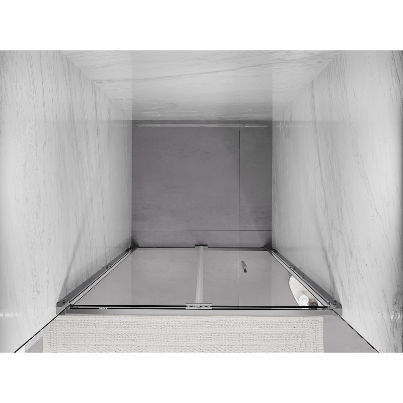 Mexen Exo faltbare Duschabtrennung 110 cm, transparent, Chrom - 816-110-000-01-00