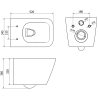 Mexen Cube WC-Schüssel Rimless mit Slim-Absenkautomatik, Duroplast, glänzend weiß - 30924000