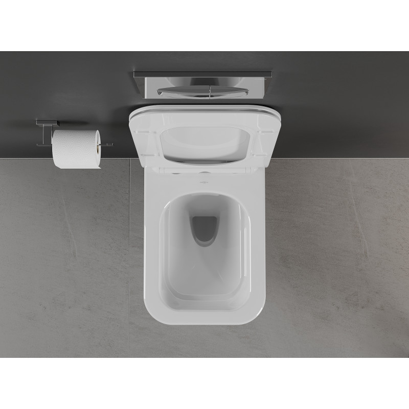 Mexen Cube WC-Schüssel Rimless mit Slim-Absenkautomatik, Duroplast, glänzend weiß - 30924000