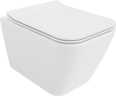 Mexen Cube WC-Schüssel Rimless mit Slim-Absenkautomatik, Duroplast, glänzend weiß - 30924000