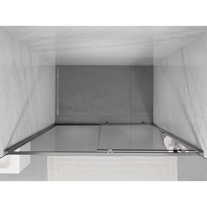 Mexen Exo Schiebetür für Dusche 200 cm, transparent, Chrom - 8151-200-000-01-00