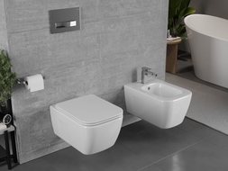 Mexen Margo WC-Schüssel Rimless mit Slim-Absenkautomatik-Sitz, Duroplast, glänzend weiß - 30420900