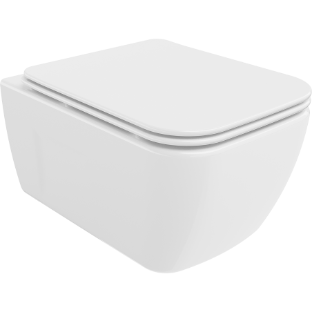 Mexen Margo WC-Schüssel Rimless mit Slim-Absenkautomatik-Sitz, Duroplast, glänzend weiß - 30420900