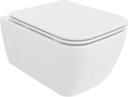 Mexen Margo WC-Schüssel Randlos mit slim Sitz und Absenk-Automatik, duroplast, Weiß - 30420900