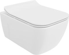 Mexen Margo Rimless WC-Schüssel mit langsam schließendem Slim-Sitz aus Duroplast, glänzend weiß - 30420800
