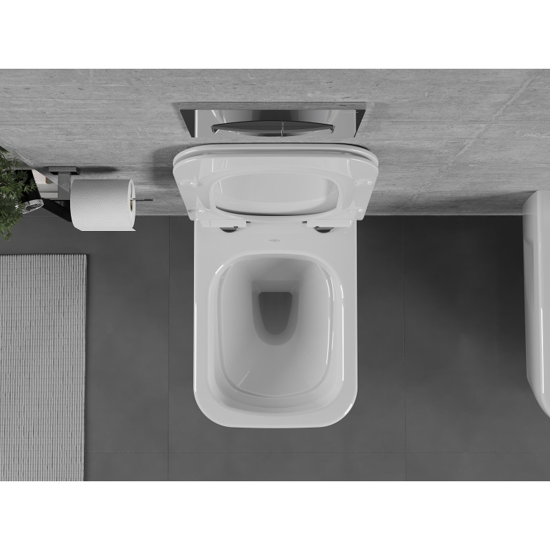 Mexen Margo Rimless WC-Schüssel mit langsam schließendem Slim-Sitz aus Duroplast, glänzend weiß - 30420800