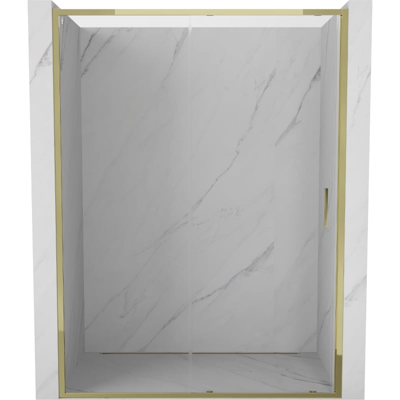 Mexen Exo Schiebeduschtüren 200 cm, transparent, gold - 8151-200-000-50-00