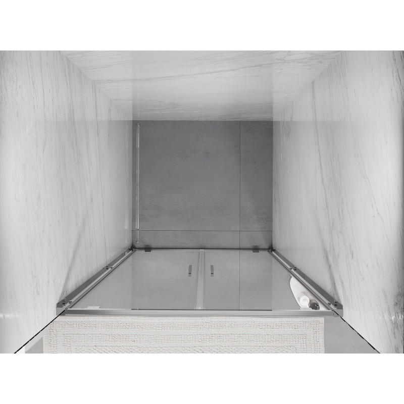 Mexen Exo doppelflügelige Duschkabine 110 cm, transparent, Chrom - 8182-110-000-01-00
