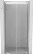 Mexen Exo doppelflügelige Duschkabine 110 cm, transparent, Chrom - 8182-110-000-01-00