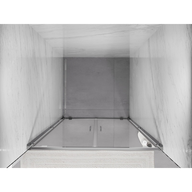 Mexen Exo-BR Duo doppelflügelige Duschtüren 120 cm, transparent, Chrom - 8182-120-000-01-00