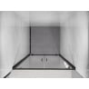Mexen Exo Doppelt aufklappbare Duschabtrennung 110 cm, transparent, schwarz - 8182-110-000-70-00