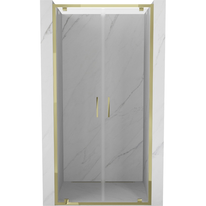 Mexen Exo-BR Duo doppelflügelige Duschür 110 cm, transparent, gold - 8182-110-000-50-00
