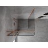 Mexen Mist-H T Duschkabine Schwingtür links 80 x 80 cm, transparent, gebürstetes Kupfer - 8A5T-080-080-65-00-L