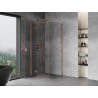 Mexen Mist-H T Duschkabine schwenkbar links 110 x 110 cm, transparent, gebürstetes Kupfer - 8A5T-110-110-65-00-L