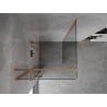 Mexen Mist-H T Duschkabine, schwenkbar, links 120 x 120 cm, transparent, gebürstetes Kupfer - 8A5T-120-120-65-00-L