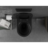 Mexen Lena WC-Schüssel Rimless mit Absenkautomatik Slim, Duroplast, Schwarz Matt/Goldenes Karomuster - 30224079