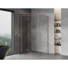 Mexen Mist-H T Duschkabine mit Schwingtür links 75 x 70 cm, transparent, gebürstetes Kupfer - 8A5T-075-070-65-00-L
