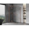 Mexen Mist-H T Duschkabine schwenkbar links 120 x 100 cm, transparent, gebürstetes Kupfer - 8A5T-120-100-65-00-L