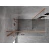 Mexen Mist-H T Duschkabine schwenkbar links 100 x 110 cm, transparent, gebürstetes Kupfer - 8A5T-100-110-65-00-L