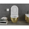 Mexen Lena Rimless WC-Schüssel mit Soft-Close-Slim-Deckel, Duroplast, Weiß/Gold - 30224006