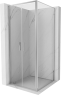 Mexen Exo Duschkabine schwenkbar 120 x 120 cm, transparent, chrom - 814-120-120-01-00