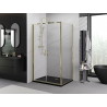 Mexen Exo Drehbare Duschkabine 110 x 80 cm, transparent, gold - 814-110-080-50-00