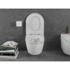 Mexen Lena WC-Schüssel Rimless mit softclose, Duroplast, weiß/goldene Linie - 30224005