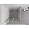 Mexen Exo schwenkbare Duschkabine 110 x 110 cm, transparent, gold - 814-110-110-50-00
