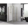 Mexen Exo schwenkbare Duschkabine 110 x 110 cm, transparent, gold - 814-110-110-50-00