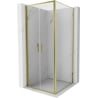Mexen Exo schwenkbare Duschkabine 110 x 110 cm, transparent, gold - 814-110-110-50-00