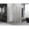 Mexen Exo Schwenkbare Duschkabine 120 x 75 cm, transparent, gold - 814-120-075-50-00