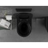 Mexen Lena WC-Schale Rimless mit softschließendem Slim-Sitz, Duroplast, schwarz matt/goldene Linie - 30224075
