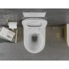 Mexen Lena WC-Schüssel Rimless mit langsam schließendem Slim-Sitz, Duroplast, weiß/golden Linienmuster - 30224007