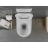 Mexen Lena WC-Schüssel Rimless mit langsam schließendem Slim-Sitz, Duroplast, weiß/goldenes Linienmuster - 30224007