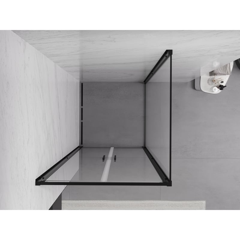 Mexen Exo-B Duo Pendeldusche 110 x 110 cm, transparent, schwarz - 814-110-110-70-00