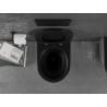 Mexen Lena WC-Schüssel Rimless mit Slim-Absenkautomatik, Duroplast, Schwarz Matt/Silbernes Linienmuster - 30224073