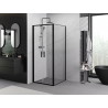 Mexen Exo klappbare Duschkabine 120 x 120 cm, transparent, schwarz - 814-120-120-70-00