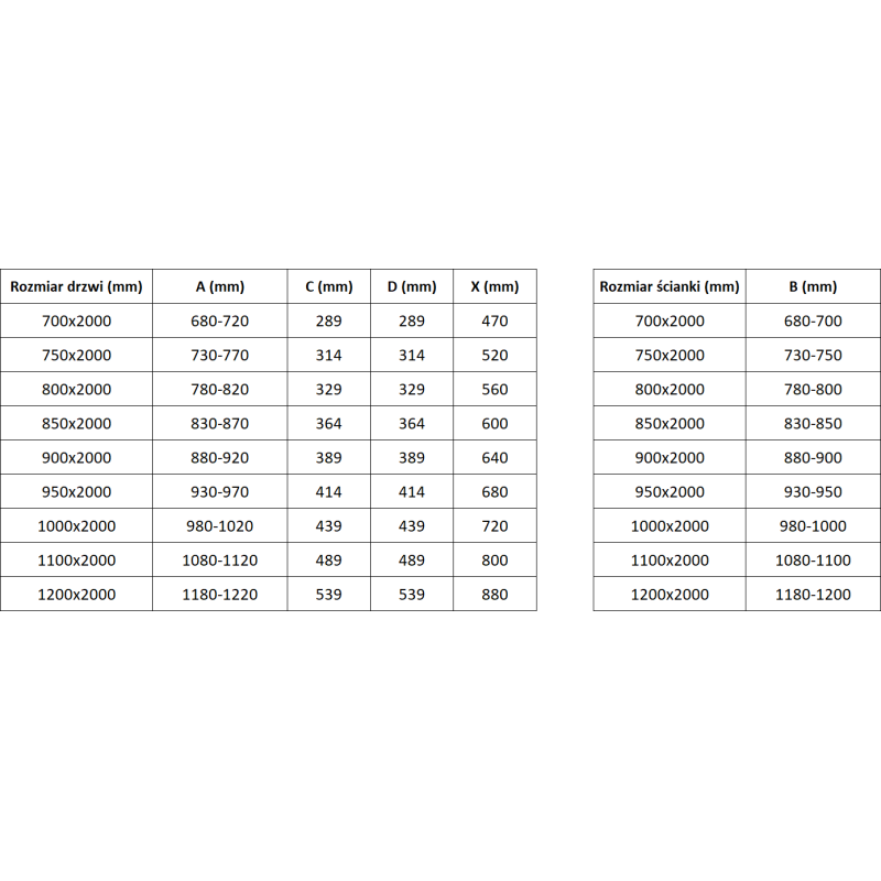 Mexen Exo Faltduschkabine 70 x 100 cm, transparent, gold - 816-070-100-50-00